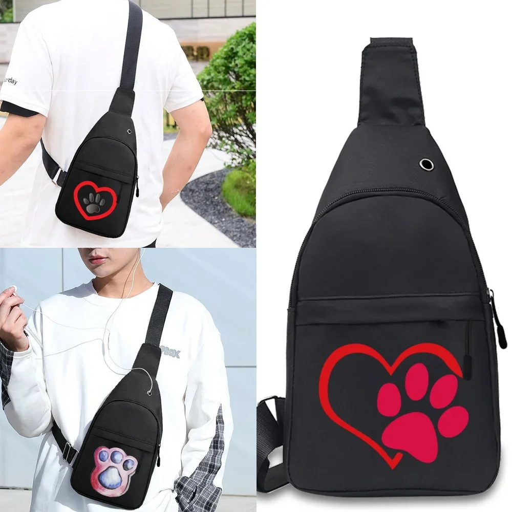 Men Shoulder Bags Chest Pack Short Travel Messenger Sling Bag Waist Packs Footprints Series Printing Canvas Crossbody Bag 2024
Men Shoulder Bags Chest Pack Short Travel Messenger Sling Bag Waist Packs Footprints Series Printing Canvas Crossbody Bag 2024