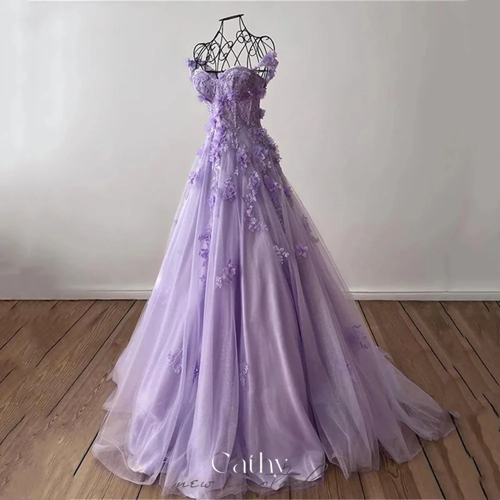 Cathy Princess Sweetheart Prom Dressess A-line Tulle Flower Appliques Vestidos De Noche Elegant Sleeveless Cocktail Party 2024
Cathy Princess Sweetheart Prom Dressess A-line Tulle Flower Appliques Vestidos De Noche Elegant Sleeveless Cocktail Party 2024