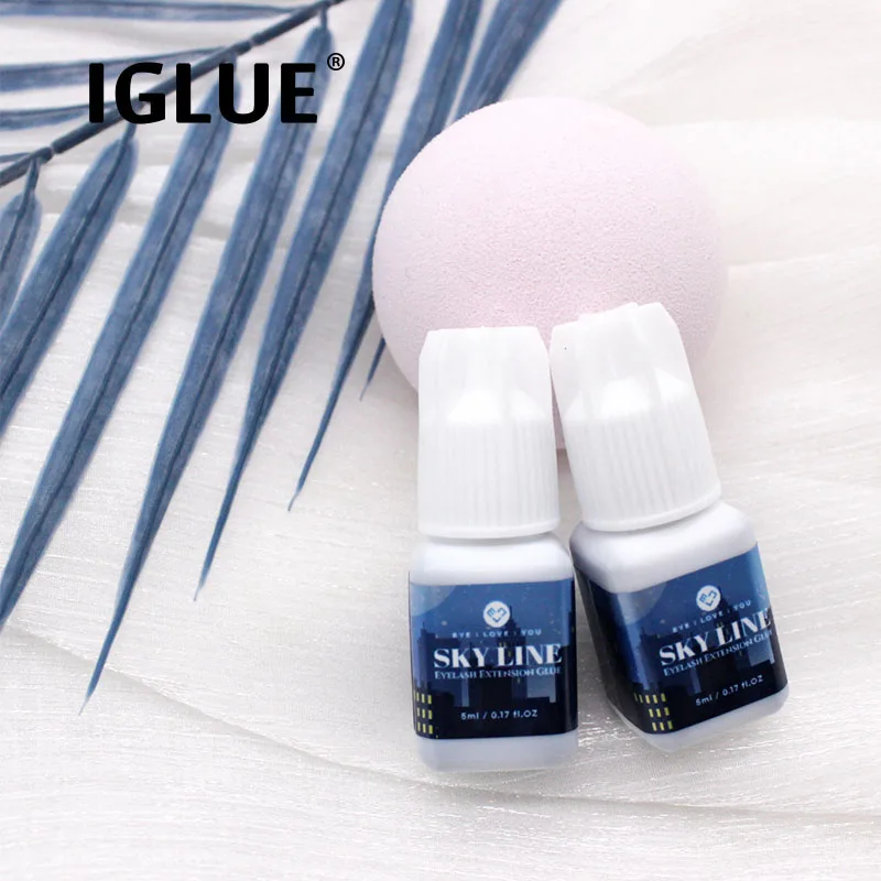 

5 bottles New Sky Line Glue Korea Origina For Eyelash Extensions 0.5s Dry Time 7-8 weeks 3/5ml Adhesive Low Smell No Irritation