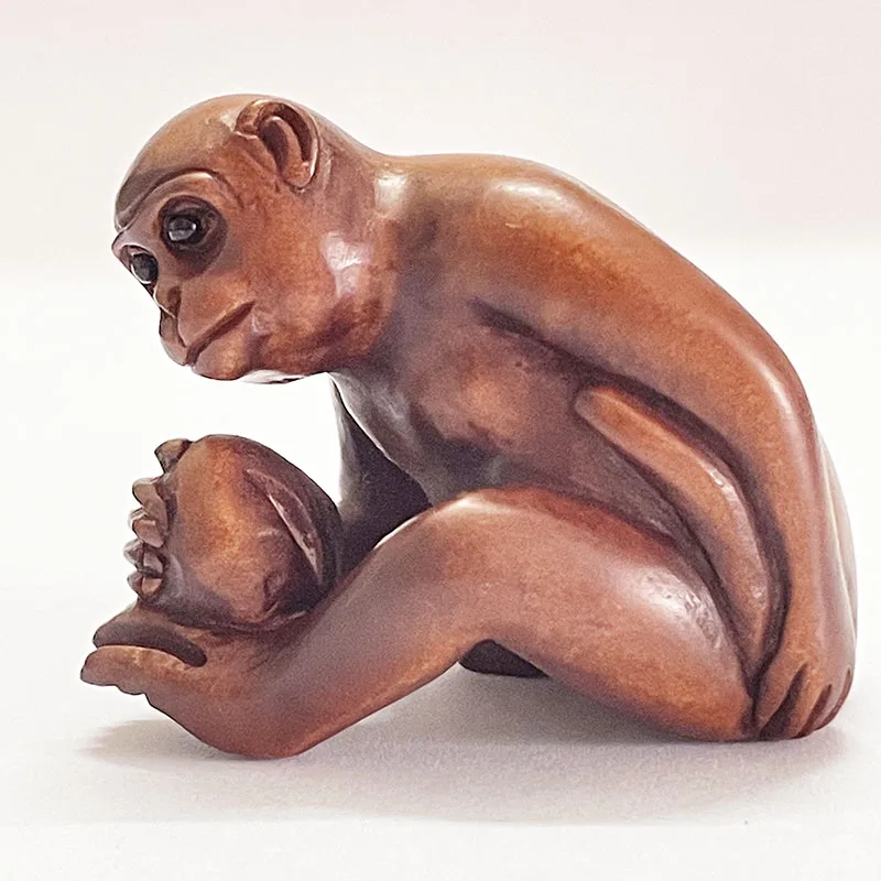 2-Дюймовая японская скульптура из бокса ручной работы Netsuke, миниатюрная яркая умная обезьяна-# ZY78
2-Дюймовая японская скульптура из бокса ручной работы Netsuke, миниатюрная яркая умная обезьяна-# ZY78