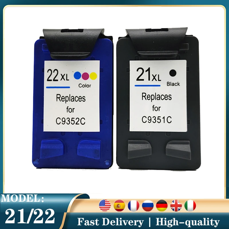 Vilaxh Compatible 21 22 XL Ink Cartridge Replacement for HP 21 22 HP21 HP22 21XL 22XL Deskjet F2235 2180 2280 F370 Printer
Vilaxh Compatible 21 22 XL Ink Cartridge Replacement for HP 21 22 HP21 HP22 21XL 22XL Deskjet F2235 2180 2280 F370 Printer