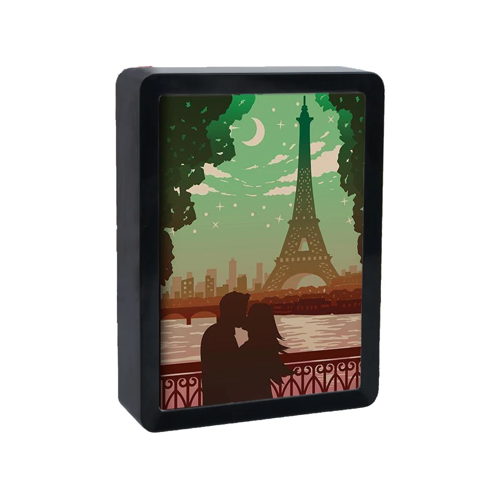 Night Light Paris Lovers Paper Cut Light Box Led Lights Anime Shadow Box 3D Photo Frame Table Lamp Room Decor Valentines Gift
Night Light Paris Lovers Paper Cut Light Box Led Lights Anime Shadow Box 3D Photo Frame Table Lamp Room Decor Valentines Gift