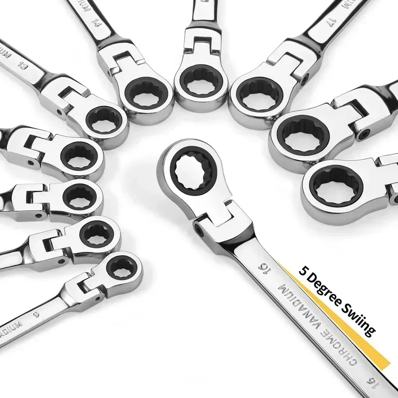 Head Flex Ended Ratcheting Mechanical Spanner Kit Vanadium Combination Chrome Tools Steel Wrench Ratchet Set Workshop Hand
Head Flex Ended Ratcheting Mechanical Spanner Kit Vanadium Combination Chrome Tools Steel Wrench Ratchet Set Workshop Hand