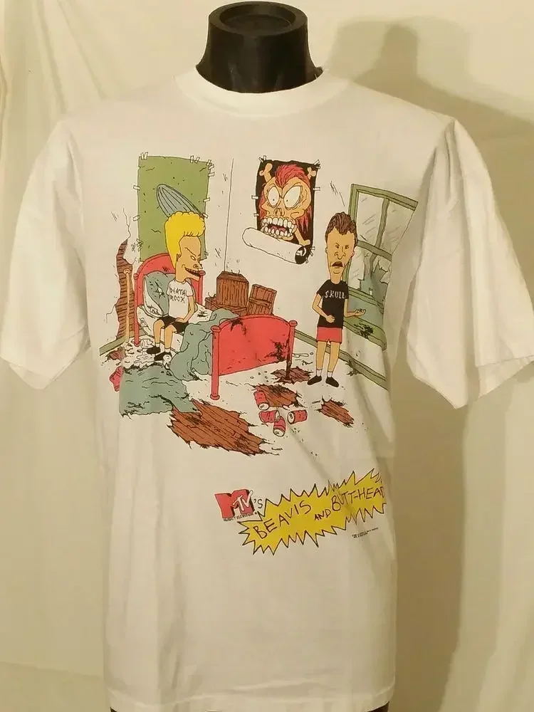 Новинка 2024, белая футболка MTV Beavis и Butthead Vtg с коротким рукавом, перепечатанная цифровая LNH9895
Новинка 2024, белая футболка MTV Beavis и Butthead Vtg с коротким рукавом, перепечатанная цифровая LNH9895
