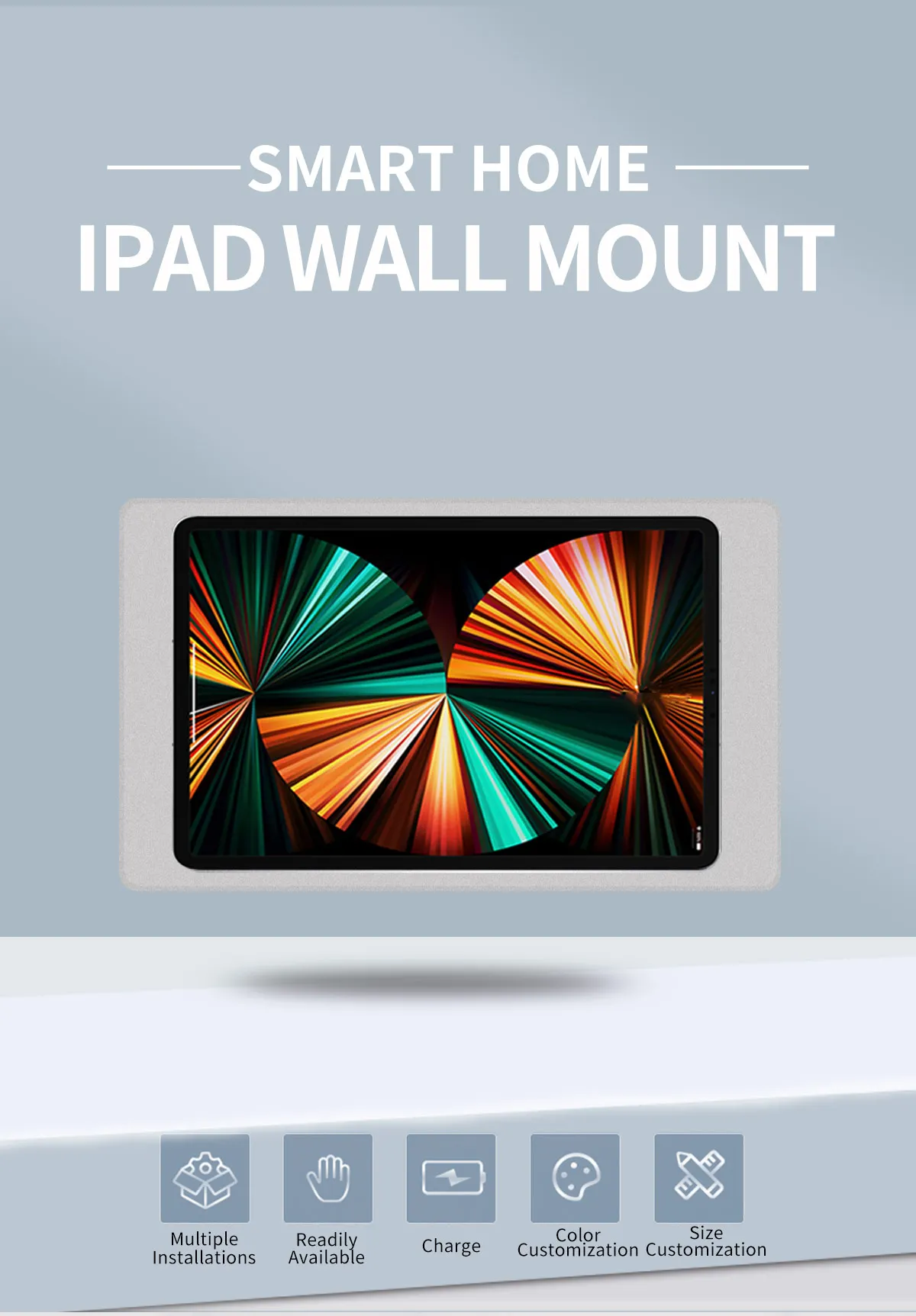 Fixed Frame iPad Wall Mount