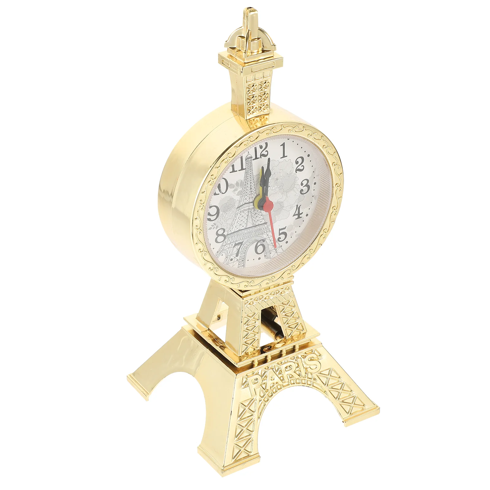 

Vintage Alarm Clock Eiffel Tower Statue Battery Operated France Landmark Collectible Figurine Paris Souvenir Gift