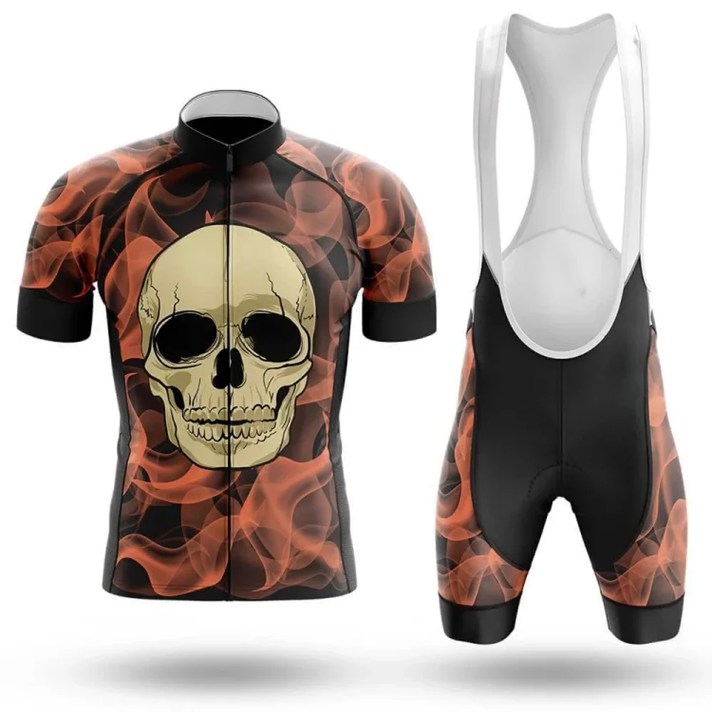 Men Skull Cycling Jersey Set Bib Shorts Suit Bicycle Wear MTB Downhill Road Bike Kits Clothing
Men Skull Cycling Jersey Set Bib Shorts Suit Bicycle Wear MTB Downhill Road Bike Kits Clothing