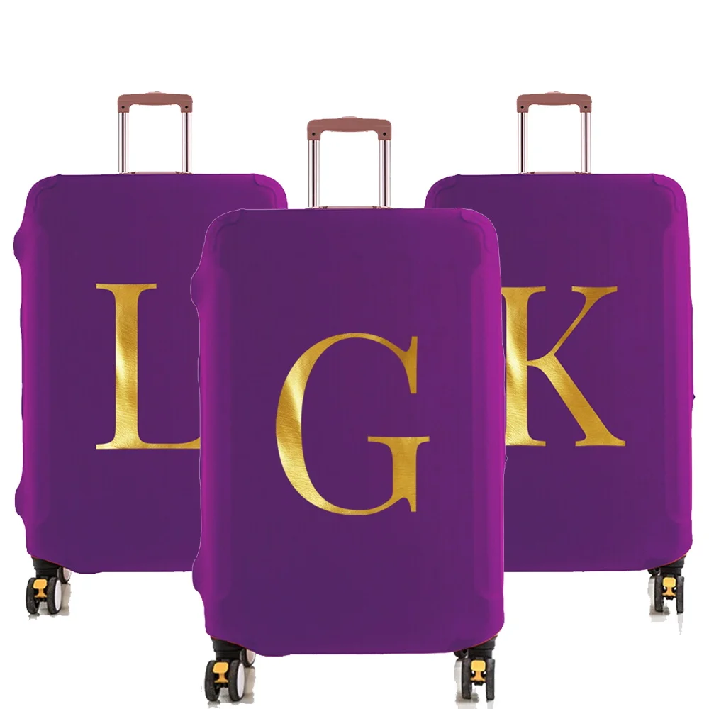 

Travel Suitcase Dust Cover Luggage Protective Cover Apply 18-28Inch Trolley Case Letter Initials Series Print Travel Accessories
