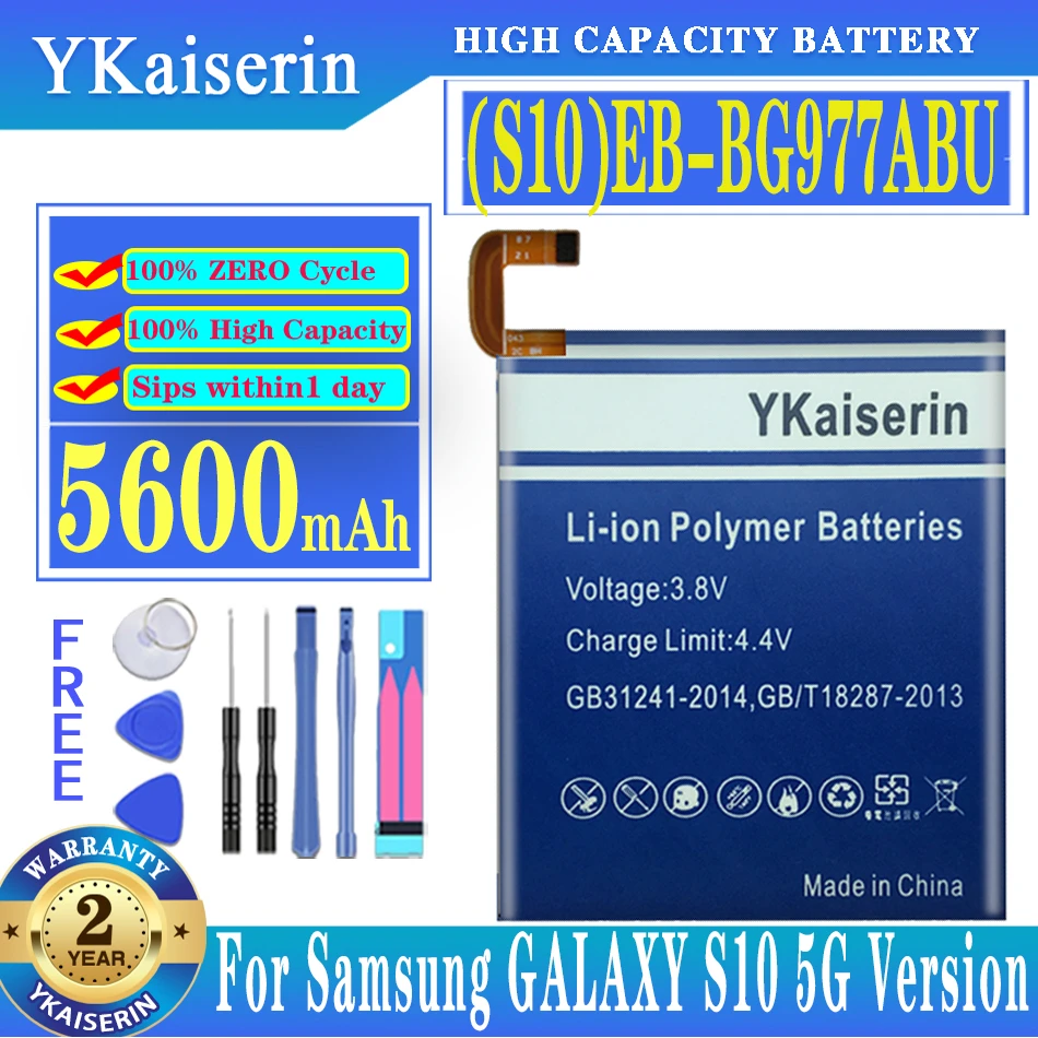 For Samsung 5600mAh EB-BG977ABU Battery For Samsung GALAXY S10 5G Version S10 X Version S10X Replacement Mobile Phone Battery
For Samsung 5600mAh EB-BG977ABU Battery For Samsung GALAXY S10 5G Version S10 X Version S10X Replacement Mobile Phone Battery