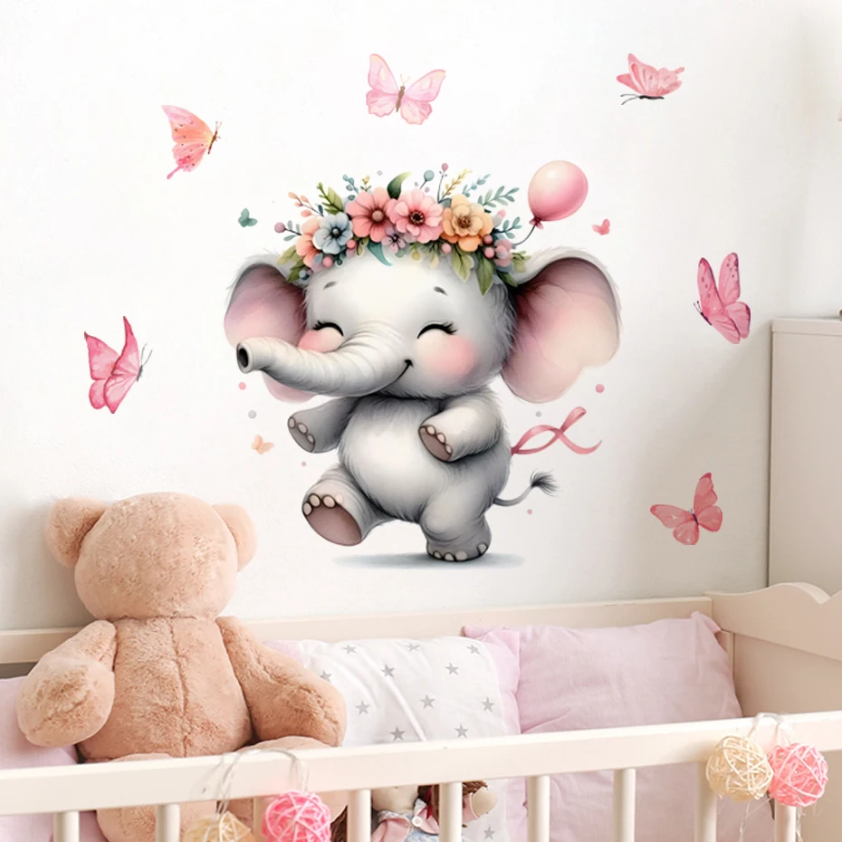 Cartoon Cute Elephants Pink Butterfly Wall Stickers for Kids Room Living Room Nursery Decoration Wall Decals
Cartoon Cute Elephants Pink Butterfly Wall Stickers for Kids Room Living Room Nursery Decoration Wall Decals