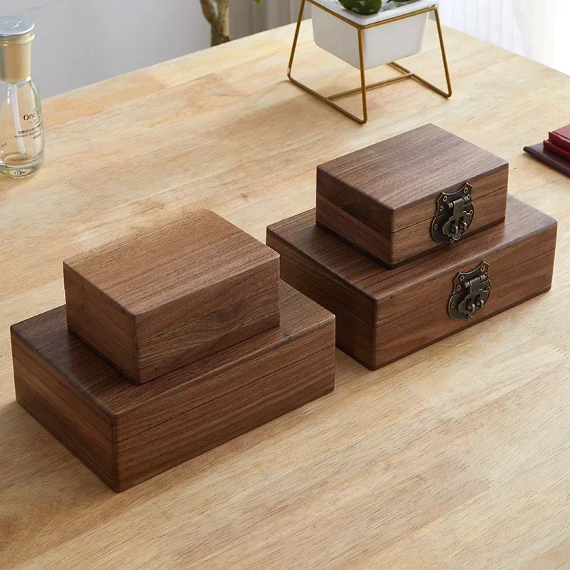 With Storage Jewelry Organizer Black Walnut Boxes Debris Solid Household Things Desktop Retro Wood Lock
With Storage Jewelry Organizer Black Walnut Boxes Debris Solid Household Things Desktop Retro Wood Lock