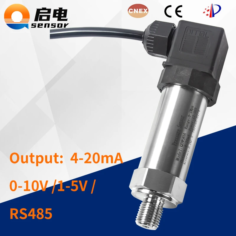 

Hersman Pressure Transmitter 4-20mA 0-10V RS485 Output 0-1.6Mpa Water Gas Oil Liquid Pressure Sensor M20*1.5