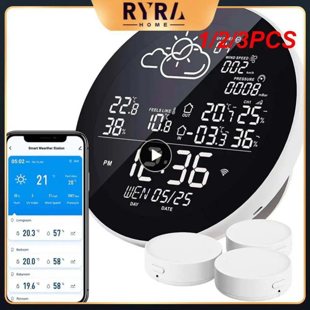 1/2/3PCS Tuya Smart Weather Station Indoor Outdoor Smart Thermometer Hygrometer LCD Digital Alarm Clock
1/2/3PCS Tuya Smart Weather Station Indoor Outdoor Smart Thermometer Hygrometer LCD Digital Alarm Clock