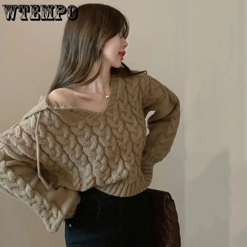 Hooded V-neck Sweater Women's Loose Short Top High Waist Navel Expose Hotsweet Crochet Fabric American Streetwear Autumn Winter
Hooded V-neck Sweater Women's Loose Short Top High Waist Navel Expose Hotsweet Crochet Fabric American Streetwear Autumn Winter