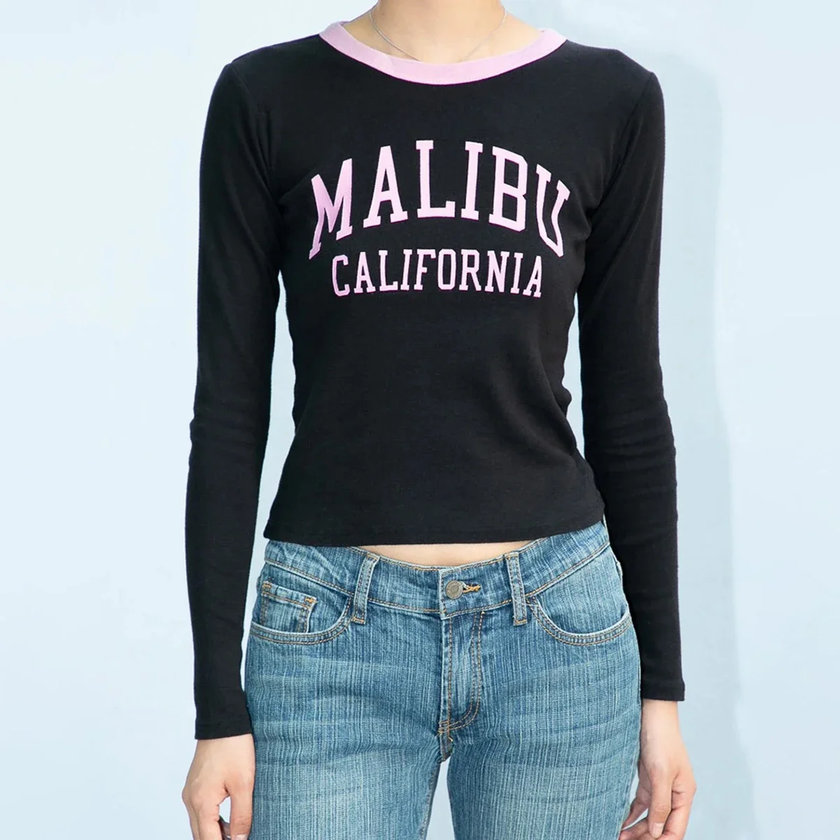 Vintage Letter Print Slim Tee Shirt Women Autumn Sweet Cute Round Neck Long Sleeve T-shirt Femme Streetwear Chic Cotton Tops
Vintage Letter Print Slim Tee Shirt Women Autumn Sweet Cute Round Neck Long Sleeve T-shirt Femme Streetwear Chic Cotton Tops