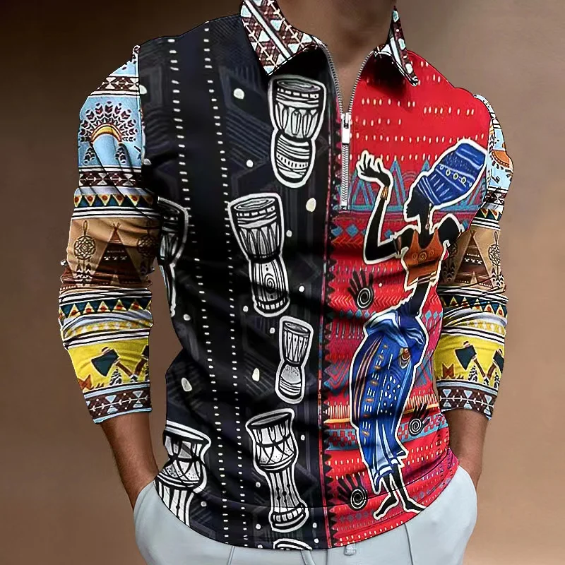 Hot selling ethnic style men's casual and fashionable Polo shirt with breathable and comfortable contrasting color top
Hot selling ethnic style men's casual and fashionable Polo shirt with breathable and comfortable contrasting color top