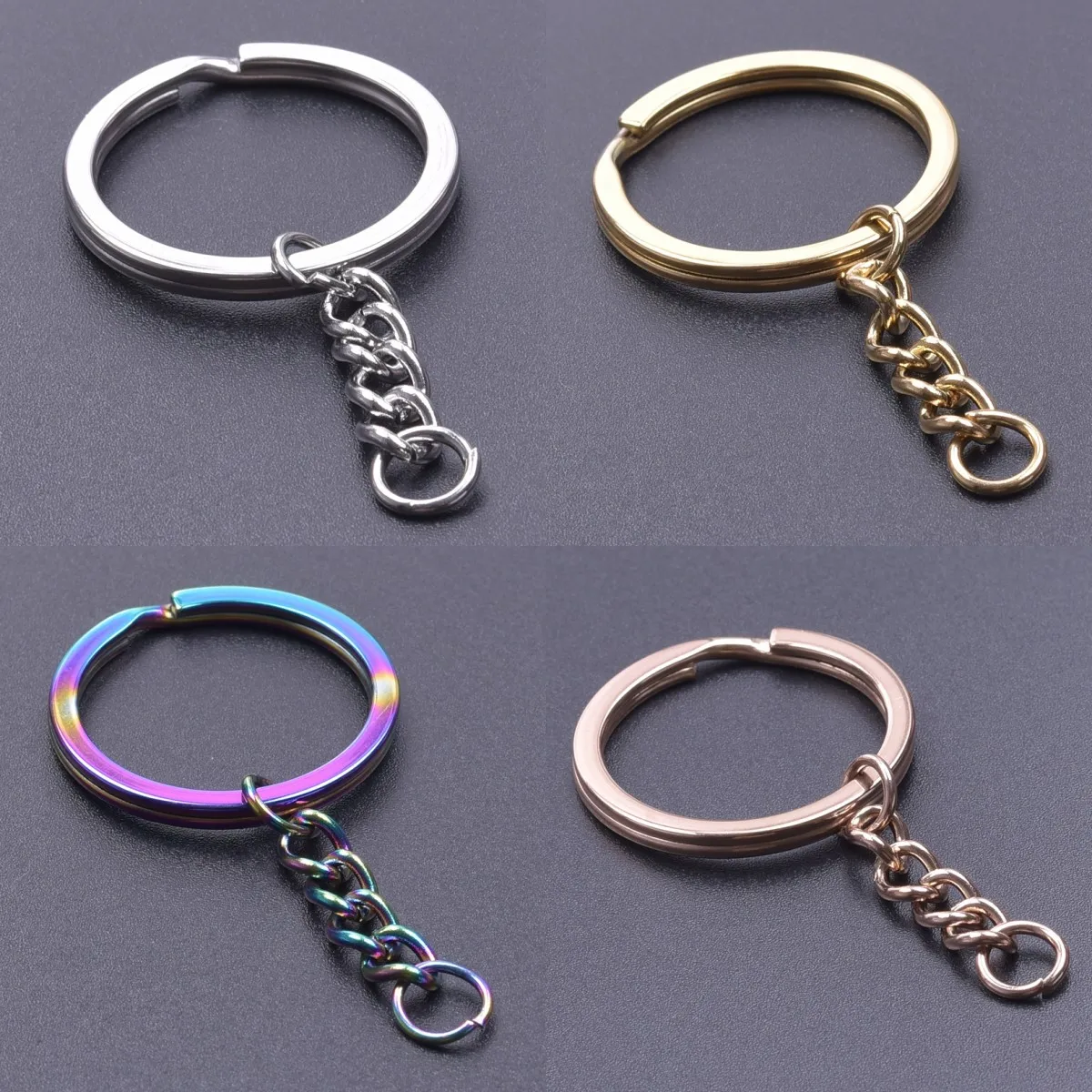 6pcs Top Quality No Fade Key Ring Key Chain 60mm long Round Split Keychain Wholesale Stainless Steel Jewelry Making Accessories
6pcs Top Quality No Fade Key Ring Key Chain 60mm long Round Split Keychain Wholesale Stainless Steel Jewelry Making Accessories