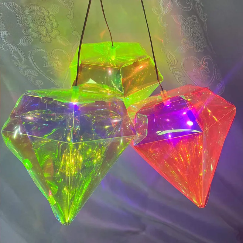 

New Year Light-emitting Flower Lantern Toys DIY Handmade Colorful Diamond Lanterns Children's Toys Handheld Lanterns