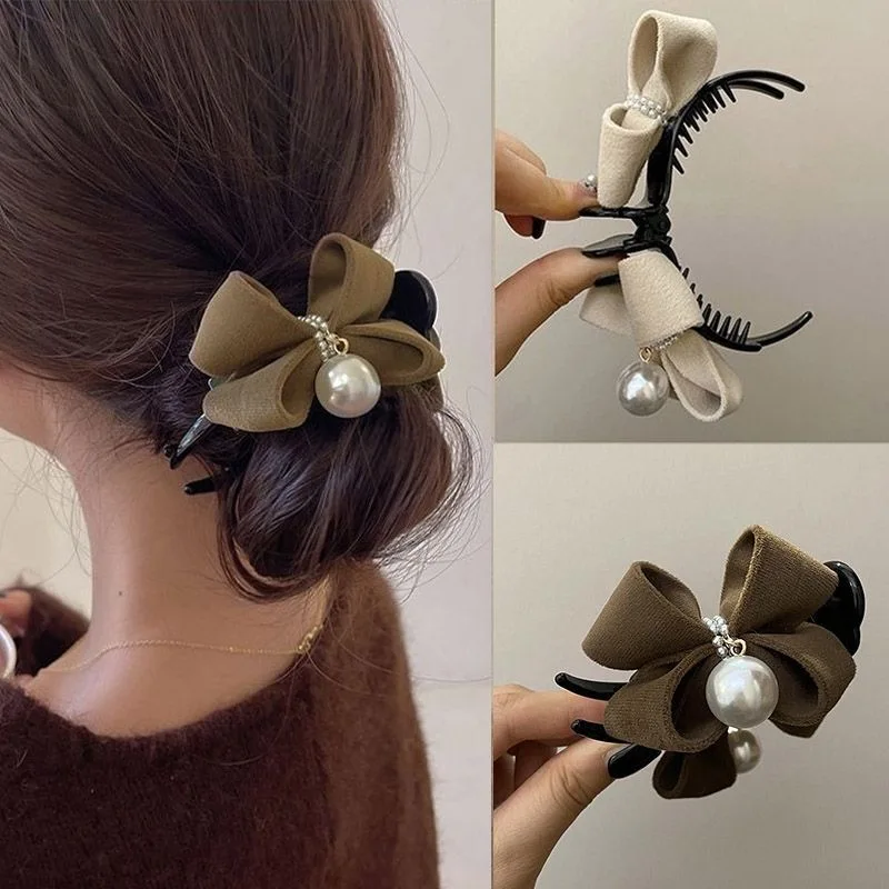 Fashion New Bow Pearl Hairpins For Women Korean Elegant Girls Shark Clip Back Head Hair Clip Hair Accessories Jewelry Gifts
Fashion New Bow Pearl Hairpins For Women Korean Elegant Girls Shark Clip Back Head Hair Clip Hair Accessories Jewelry Gifts