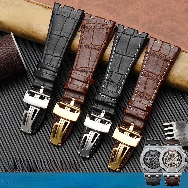 Ремешок кожаный для часов Audemars и Piguet, ремешок из коровьей кожи для часов 15400 26331 15500 15703, 26 мм
Ремешок кожаный для часов Audemars и Piguet, ремешок из коровьей кожи для часов 15400 26331 15500 15703, 26 мм