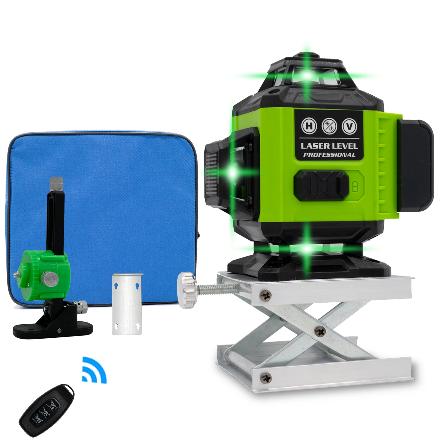 16 Lines 4D Wireless Remote Green Laser Level Self-Leveling With Batteries Various styles available
16 Lines 4D Wireless Remote Green Laser Level Self-Leveling With Batteries Various styles available