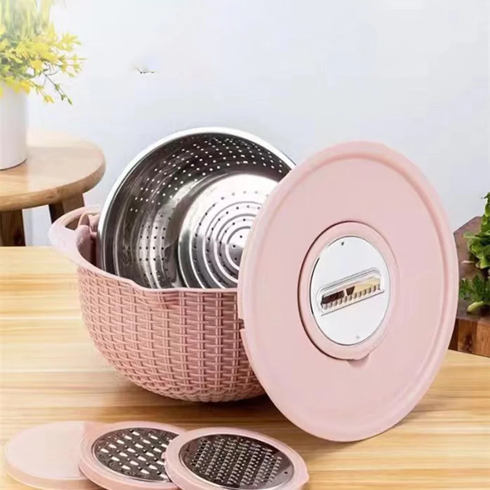 Vegetable Washing Basket Multifunctional Vegetable And Fruit Washing Basket With 3 Thread Graters Stainless Steel Colander
Vegetable Washing Basket Multifunctional Vegetable And Fruit Washing Basket With 3 Thread Graters Stainless Steel Colander