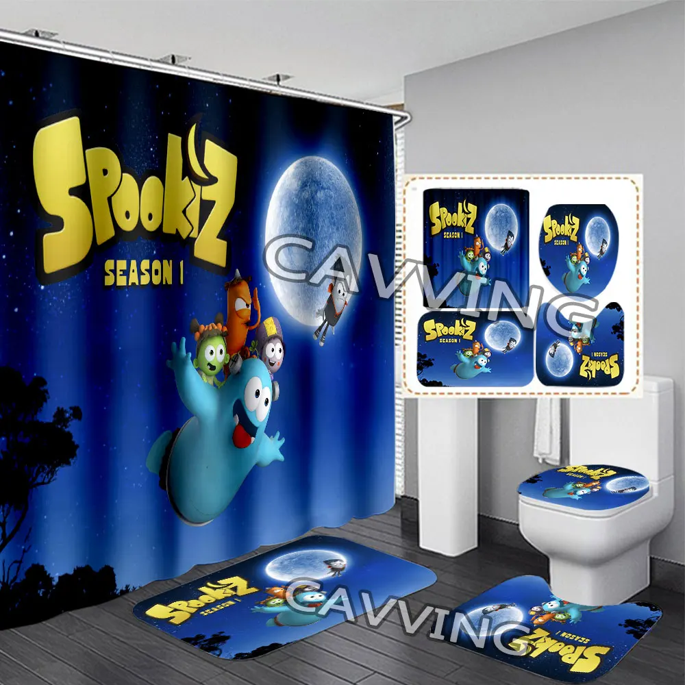 Onekiz The Spookiz Show 3D занавеска для душа, водонепроницаемая занавеска для ванной комнаты, Противоскользящий коврик для ванной, коврик для туалета, ковер, домашний декор H01
Onekiz The Spookiz Show 3D занавеска для душа, водонепроницаемая занавеска для ванной комнаты, Противоскользящий коврик для ванной, коврик для туалета, ковер, домашний декор H01
