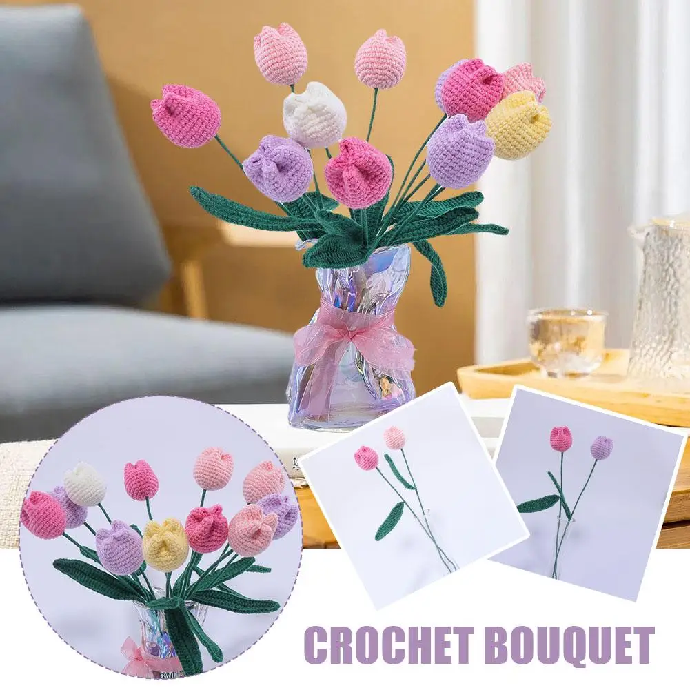 Simulated Bouquet Tulips Handwoven Holiday Gifts Goddess Wedding Artificial Decoration Women's Flowers Day Home P5J3
Simulated Bouquet Tulips Handwoven Holiday Gifts Goddess Wedding Artificial Decoration Women's Flowers Day Home P5J3