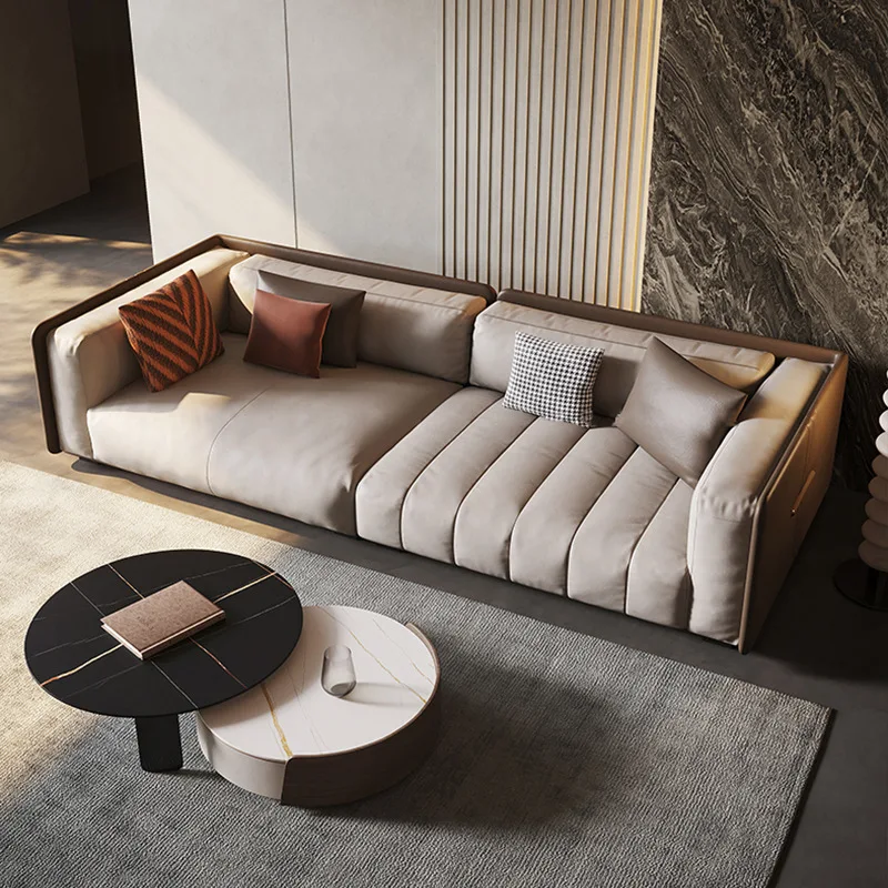 Italian light luxury leather sofa minimalist piano key sofa living room wabi-sabi simple Napa leather sofa
Italian light luxury leather sofa minimalist piano key sofa living room wabi-sabi simple Napa leather sofa