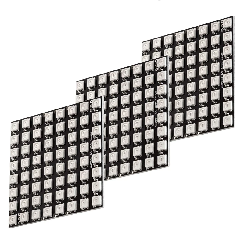 

3 X U 64 LED Matrix Panel CJMCU-8X8 Module Compatible With For Arduino And For Raspberry Pi