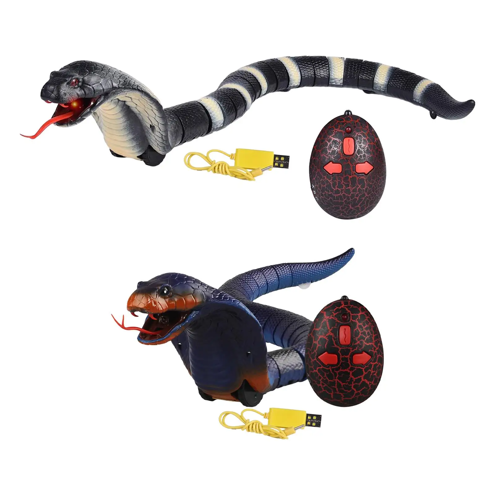 

Realistic RC Snake Toy USB Rechargeable RC Animal Toy Fast Moving Rattlesnake Robotic Toy for Birthday Gifts Christmas Halloween