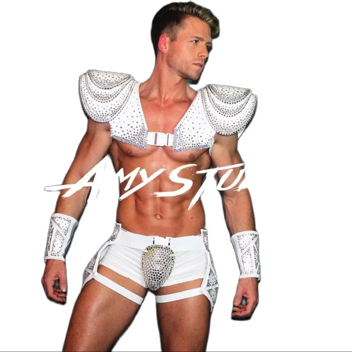 New Sexy Gold Sequins Rhinestones Transparent Set Evening Birthday Celebrate Costume Muscular Male Dancer Outfit Couple Set
New Sexy Gold Sequins Rhinestones Transparent Set Evening Birthday Celebrate Costume Muscular Male Dancer Outfit Couple Set