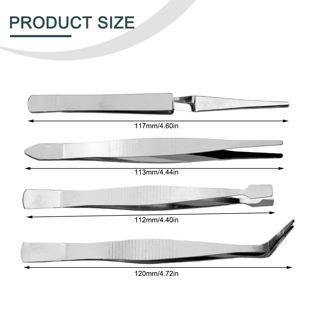 Hand Tools Tweezers 4PCS Anti-Skid Combination Pliers Repair Tweezers Stainless Steel Straight Bent Clip.Dressing
Hand Tools Tweezers 4PCS Anti-Skid Combination Pliers Repair Tweezers Stainless Steel Straight Bent Clip.Dressing