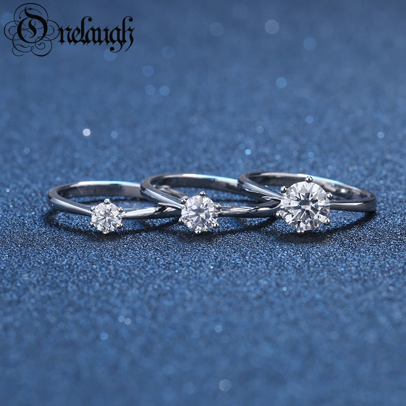 Onelaugh 100% Real Moissanite Engagement Rings Platinum Plating S925 Sterling Silver 6 Prongs 0.5CT 1CT 2CT Diamond Wedding Ring
Onelaugh 100% Real Moissanite Engagement Rings Platinum Plating S925 Sterling Silver 6 Prongs 0.5CT 1CT 2CT Diamond Wedding Ring