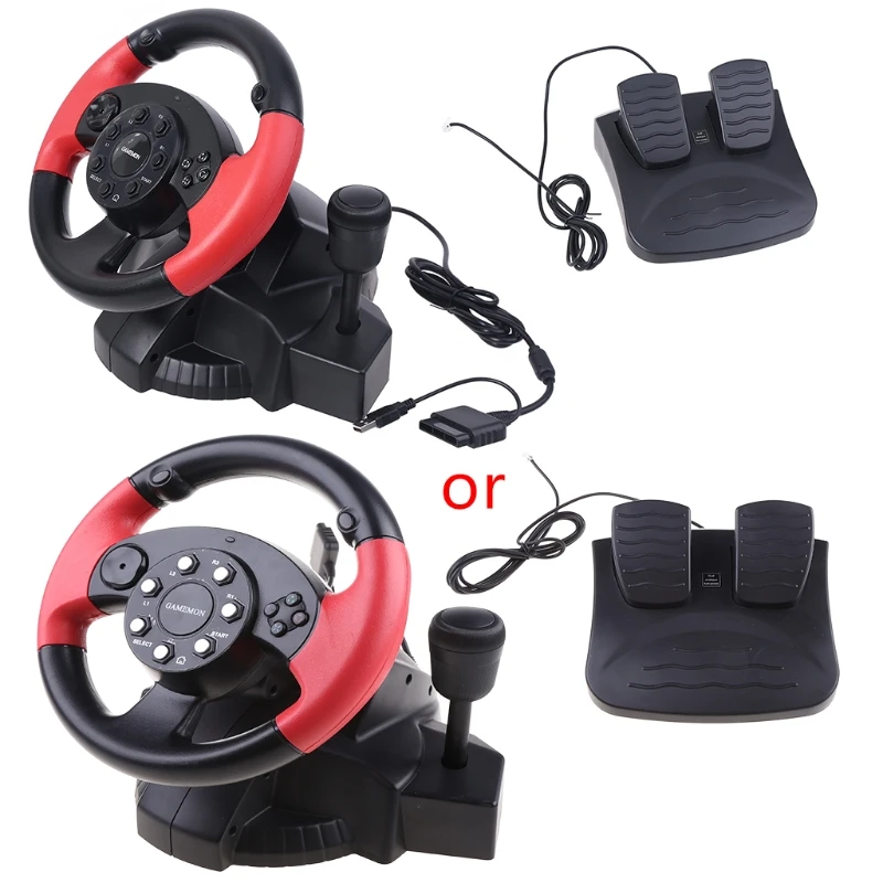 Gamepad Steering Wheel For FT33D3 D7 Series 200 Degree Rotation Angle Dual Motor Vibration For PS3/for PS2/PC Drop Shipping
Gamepad Steering Wheel For FT33D3 D7 Series 200 Degree Rotation Angle Dual Motor Vibration For PS3/for PS2/PC Drop Shipping