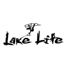 

Girl Wake Board LAKE LIFE Vinyl Car Sticker Creative Text Accessories 18*6.7CM