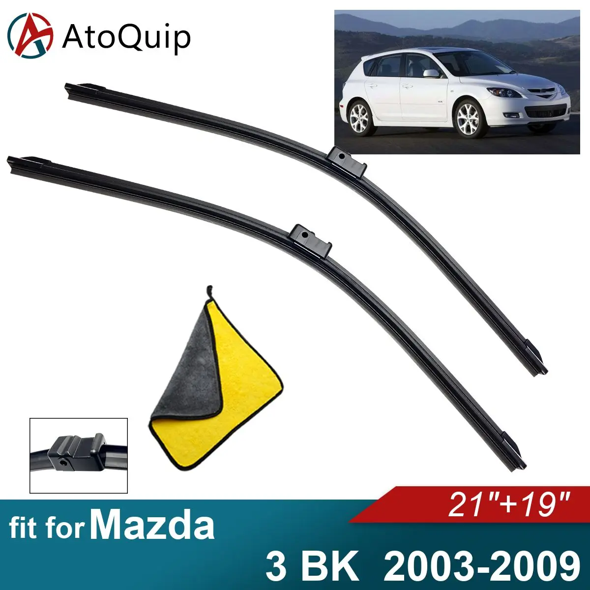 

Car Windshield Wiper Blades Fit For Mazda 3 BK Wiper Blades Soft Rubber Auto Front Windscreen