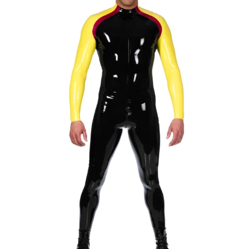Skin-friendly Latex Rubber 100%Gummmi Black and yellow patchwork Jumpsuit role play party hand customized 0.4mm XS-XXL
Skin-friendly Latex Rubber 100%Gummmi Black and yellow patchwork Jumpsuit role play party hand customized 0.4mm XS-XXL