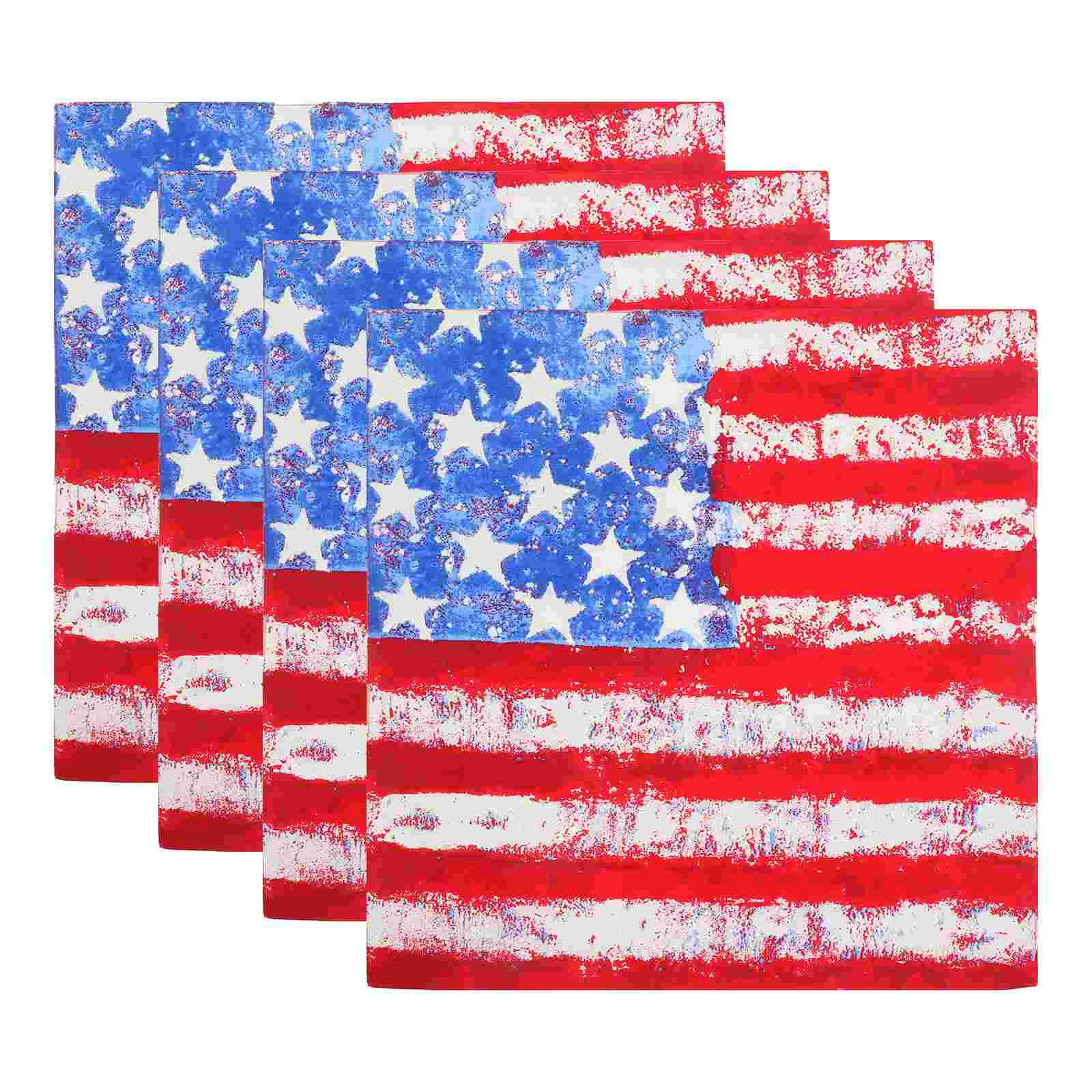 4 Pcs American Flag Square Scarf Head Bands 4th of July Neck Handkerchief Girl Women Cotton Miss Clothing Accessory
4 Pcs American Flag Square Scarf Head Bands 4th of July Neck Handkerchief Girl Women Cotton Miss Clothing Accessory