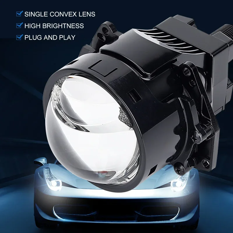 

High/Low Beam Universal Auto Lamps Light – 2023 New Car Headlight Bifocal Bi-led Laser Projector Lens Refit