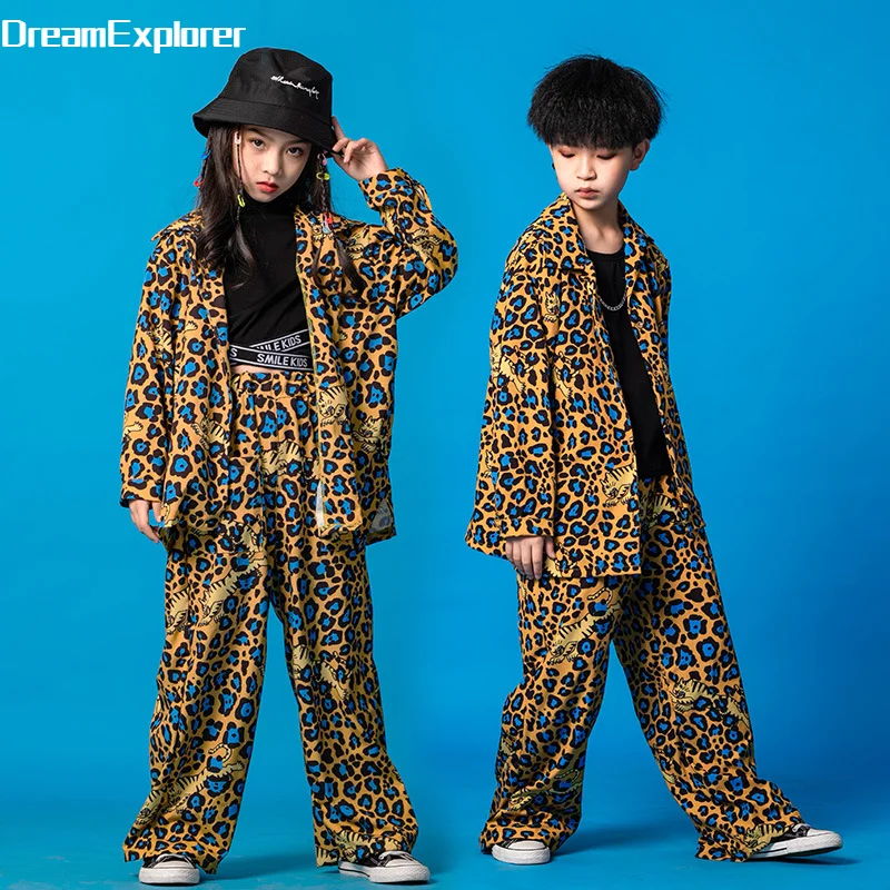 Boys Street Dance Leopard Shirt Girls Casual Pants Hip Hop Print Streetwear Suits Kids Jazz Outfits Teens Stage Costume Clothing
Boys Street Dance Leopard Shirt Girls Casual Pants Hip Hop Print Streetwear Suits Kids Jazz Outfits Teens Stage Costume Clothing