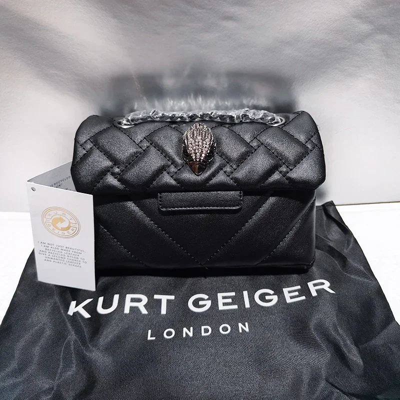 

2023 Kurt Geiger London Designer Fashion Quilted Eagle Metal Women Shouder High Quality Embroidery Leather Ladies CrossBody Bag