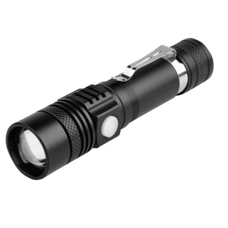

Sobaldr Ultra Bright T6 LED Flashlight USB Rechargeable Zoom 3 Modes Led Torch Flash Light 18650 EDC Lights Outdoor Night Riding