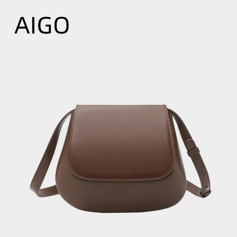 

AIGO New Women Bag PU Leather Handbag Female Shoulder Cross Bags Boho Girls Sling Bag Purse Phone Pack Sac a Mains Femme Bolas