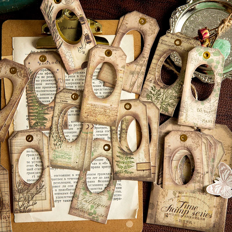24Sheet Materials Tags Gold Vintage Bronzing Mark Writing Pads Memo Decoration Notebooks Packing Scrapbooking 150*95MM
24Sheet Materials Tags Gold Vintage Bronzing Mark Writing Pads Memo Decoration Notebooks Packing Scrapbooking 150*95MM