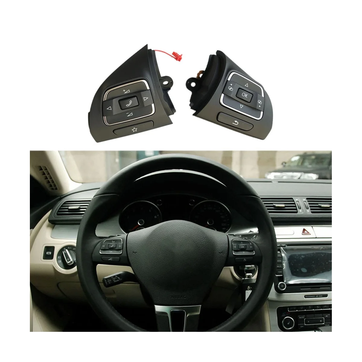 Кнопочный переключатель рулевого колеса для Golf MK6 Tiguan Jetta MK6 EOS 5C0959537A/5C0959538B
Кнопочный переключатель рулевого колеса для Golf MK6 Tiguan Jetta MK6 EOS 5C0959537A/5C0959538B