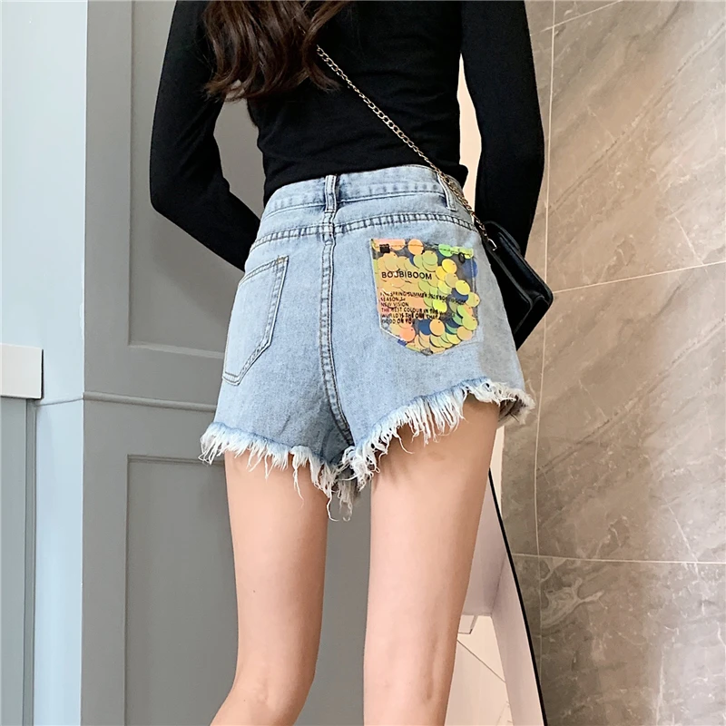 S-5XL Large Size Korean Fashion Denim Shorts Women Summer Sequins High Waist A-line Tassel Wide Leg Pants Casual Women's Jeans
S-5XL Large Size Korean Fashion Denim Shorts Women Summer Sequins High Waist A-line Tassel Wide Leg Pants Casual Women's Jeans