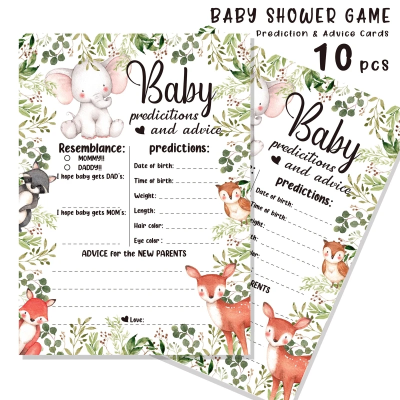 Baby Shower Predictions & Advice Cards 10pcs Newborn Shower Game Activity Cards Gender Neutral New Parents Advice Book 40JC
Baby Shower Predictions & Advice Cards 10pcs Newborn Shower Game Activity Cards Gender Neutral New Parents Advice Book 40JC