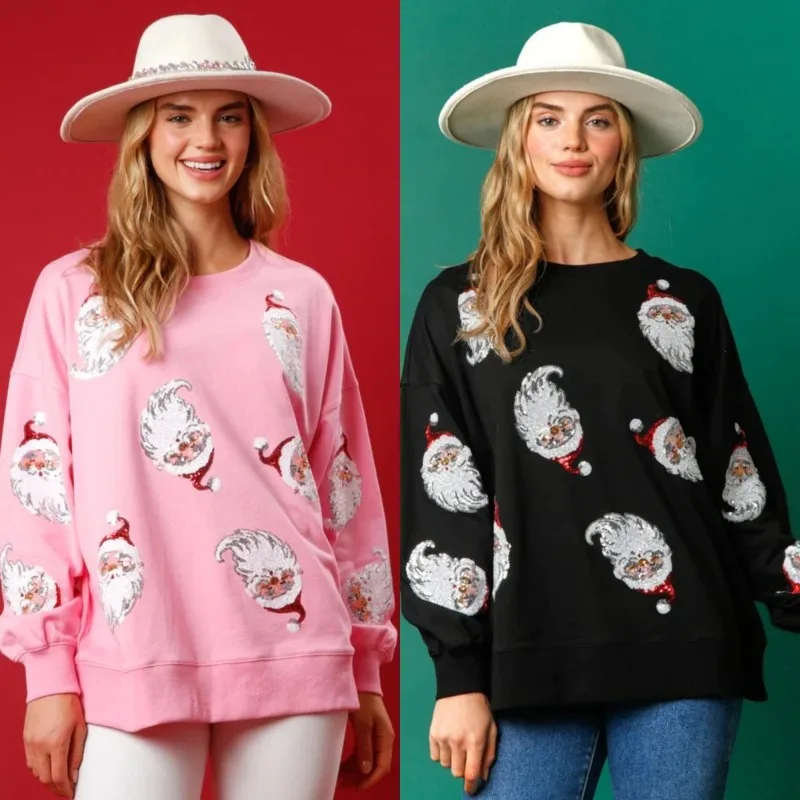 Y2k Hoodies Women's Fall/Winter 2023 New Christmas Crewneck Casual Loose Sequin Sweatshirt Женский Халат Suéter Femenino
Y2k Hoodies Women's Fall/Winter 2023 New Christmas Crewneck Casual Loose Sequin Sweatshirt Женский Халат Suéter Femenino