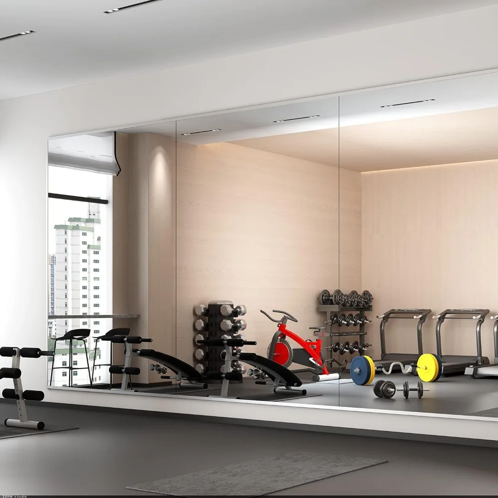 Gym Mirrors for Home Gym 48"x32" Workout Mirrors Large Wall-Mounted Mirror Gym Mirrors for Fitness Exercise Dance, 2 Pcs
Gym Mirrors for Home Gym 48"x32" Workout Mirrors Large Wall-Mounted Mirror Gym Mirrors for Fitness Exercise Dance, 2 Pcs